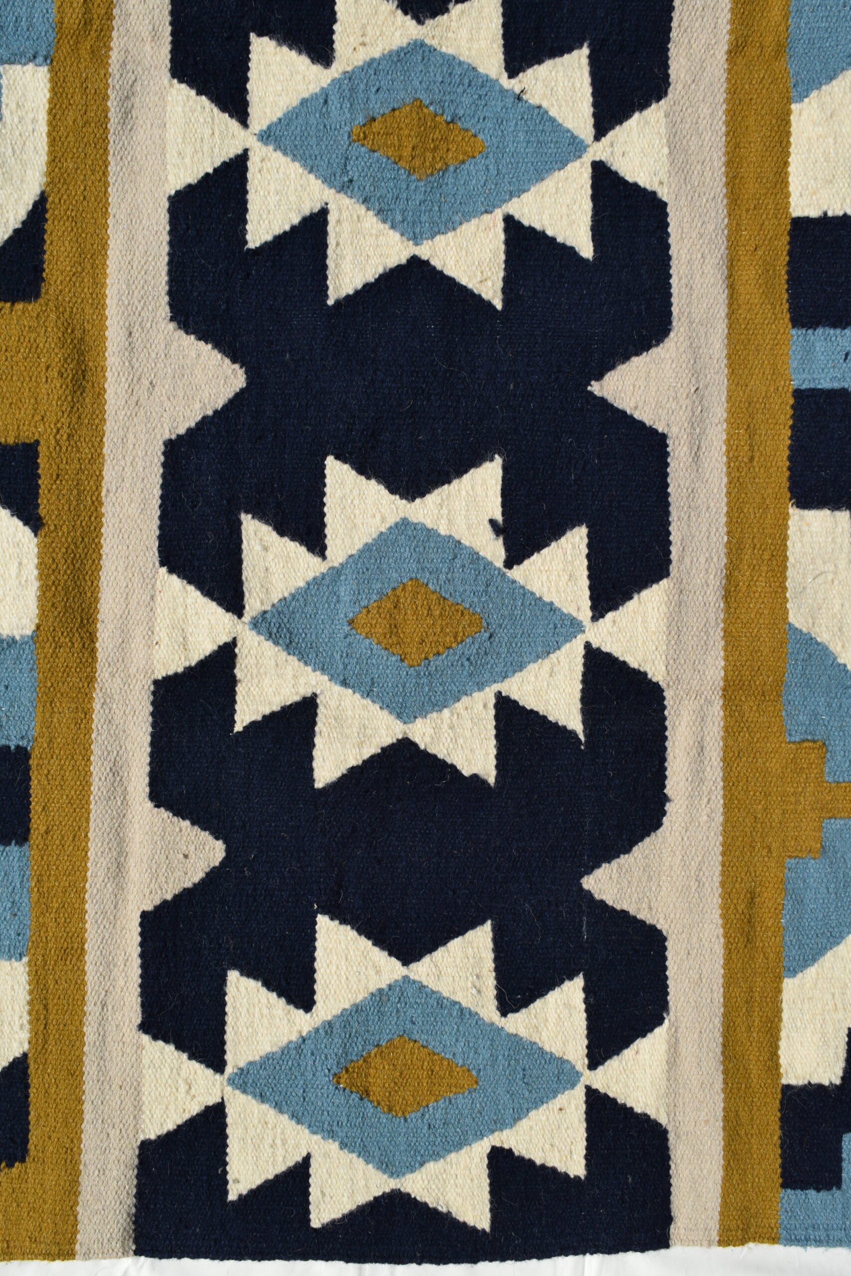 BoB Blue Atlas | Handwoven Kilim Rug – 80% Wool, 20% Cotton 150 cm x 200 cm - Image 4