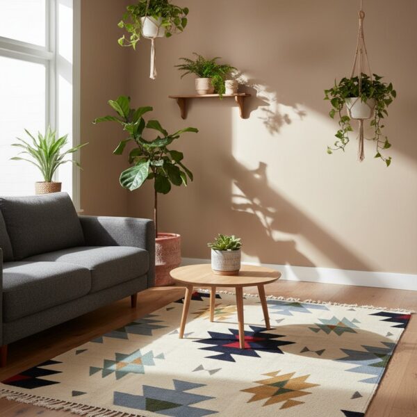 tribal essence handwoven 80% wool 20% cotton (no jute)